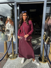 Leren rok "Lana" Bordeaux